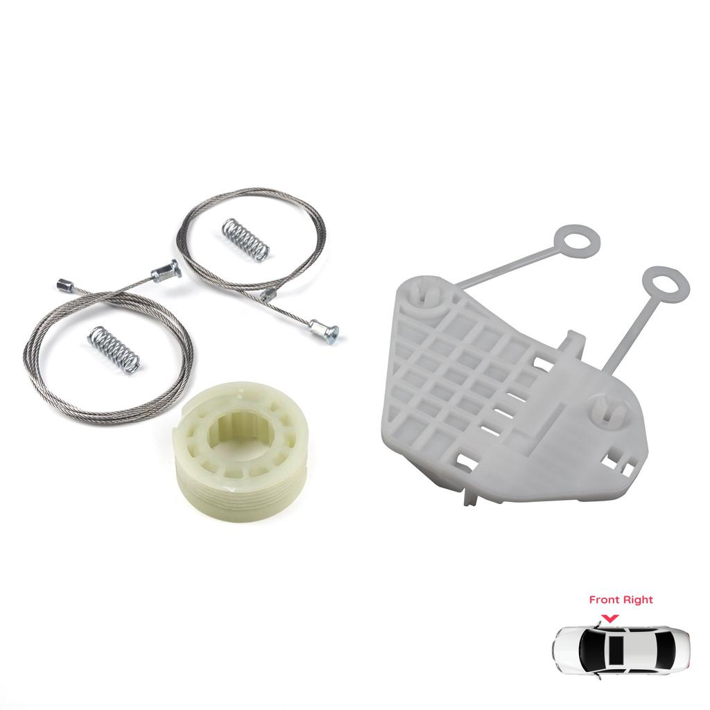 BWR789 Power Window Regulator Repair Set Right for Smart Fortwo MK1 450 1998-2007 2/3-Door Coupe Cabrio Convertible C0002702V001
