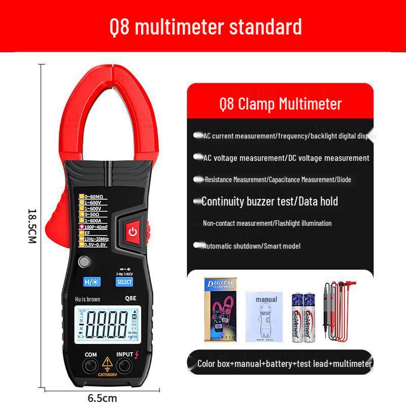 High-Precision Digital Clamp Meter – Automatic Intelligent Multimeter for Electricians