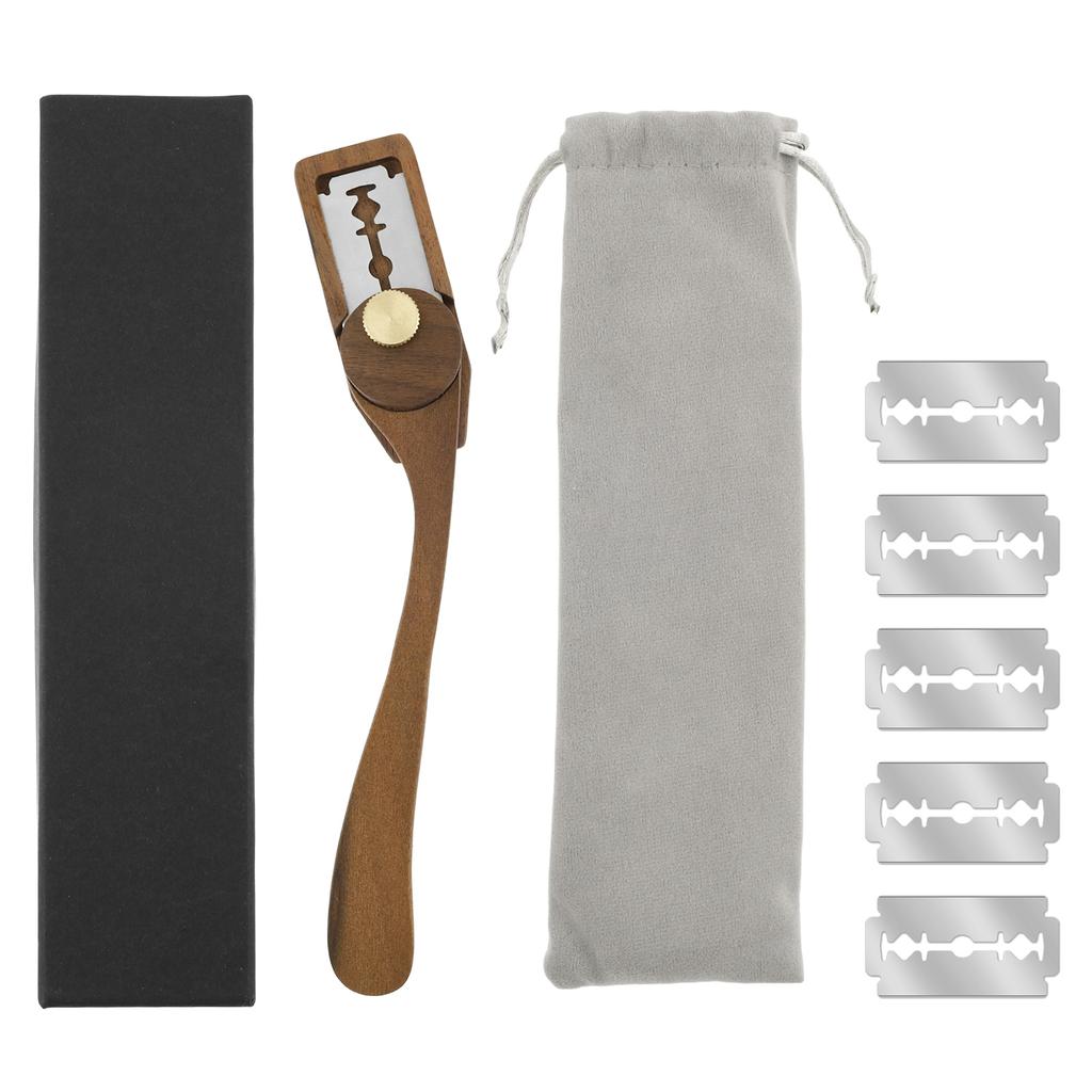 Bread Lame Wooden Bread Bakers Cutter Slashing Tool with 5pcs Blades Scoring Cutter Kitchen Baking Accessories Toast Knife