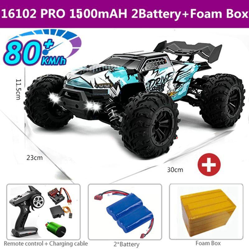16101 1:16 50 км/ч или 80 км/ч Полноприводная Радиоуправляемая Машина со Светодиодной Подсветкой 2,4 ГГц Пульт Дистанционного Управления Высокоскоростной Дрифт Монстр-Трак для Детей Игрушка