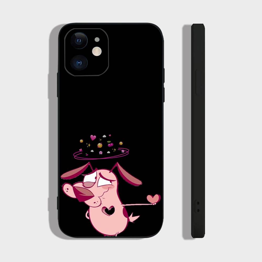 C- Court The C- Cowly Dog Phone Case For IPhone 17 Air 16 15 14 13 Pro Max 11 12 Black Silicone Cover