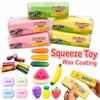 Anxiety Relief Crunchy Soap Squeeze Toy Wax Coating Vegetables Fidget Toy  for Kids Adults