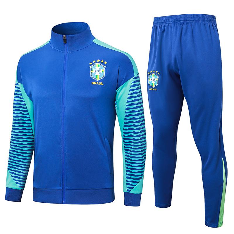 2024 country captain zipper Argentina Portugal Italy Brazil Germany warm-up jersey football jersey