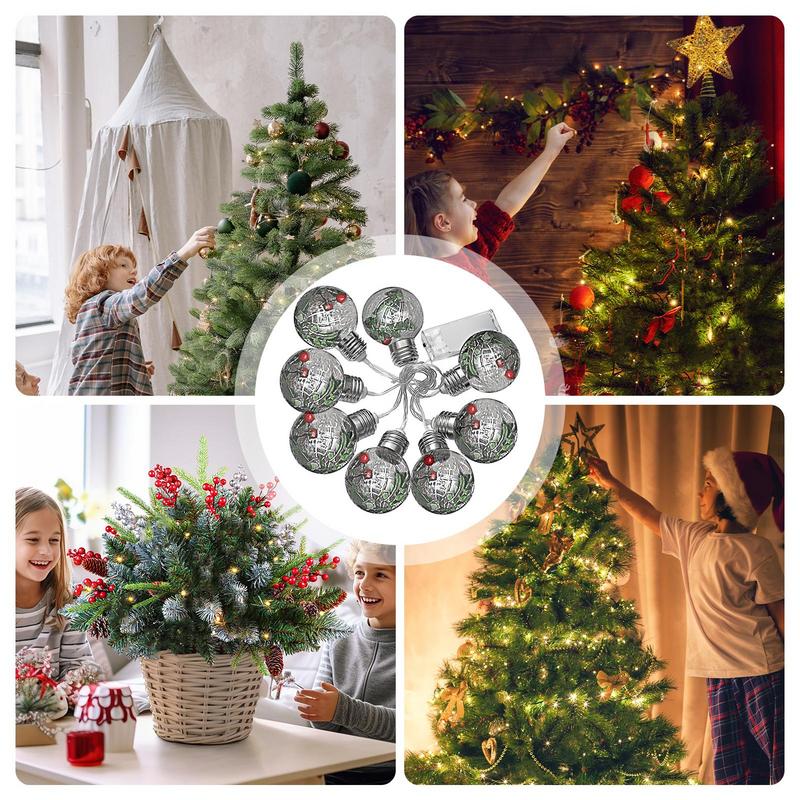 2025 Рождественские гирлянды из лампочек Светодиодные гирлянды-глобусы Водонепроницаемые для рождественской елки Садовое освещение Рождественская вечеринка