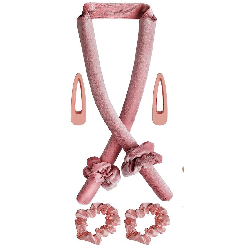 Набор для завивки волос без нагрева для длинных волос, щипцы для завивки волос без нагревания с резинками для волос, зажимами для сна на ночь