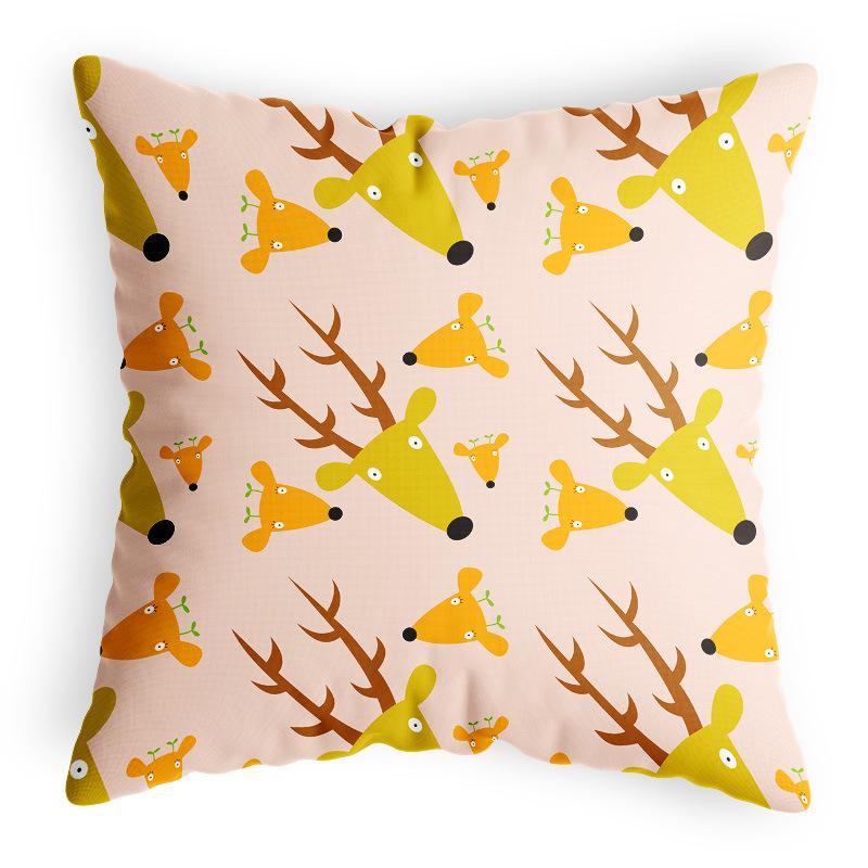 Маленькая свежая наволочка Многоцветная мультяшная милая детская наволочка на подушку для стула Квадратная дофаминовая бархатная наволочка