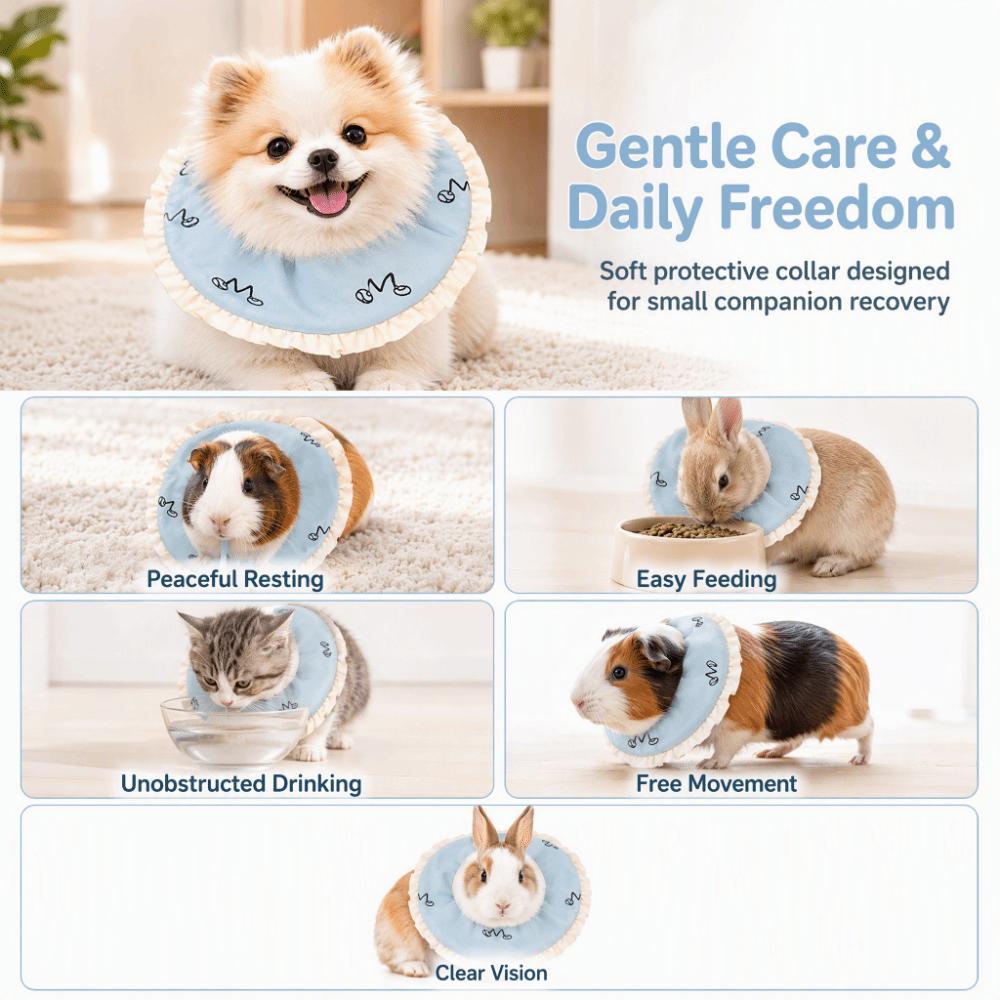 Sponge Pet Recovery Collar Polyester Elizabeth Circle Durable Pet Nursing Ring Guinea Pig
