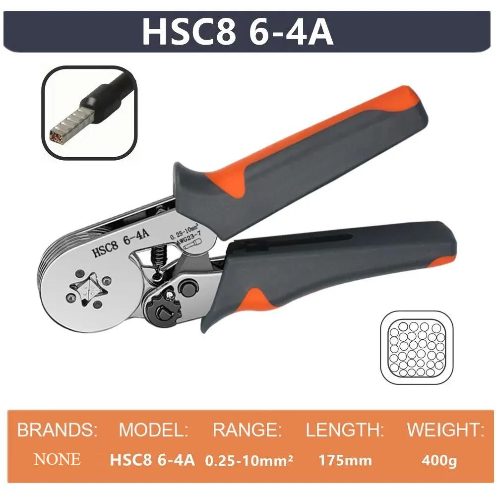 Crimping Tools Mini Electrical Pliers HSC8 6-4/6-6(0.25-10mm²/0.25-6mm²) Wire Connection Ferrule Sleeves Terminal Repair Clamp