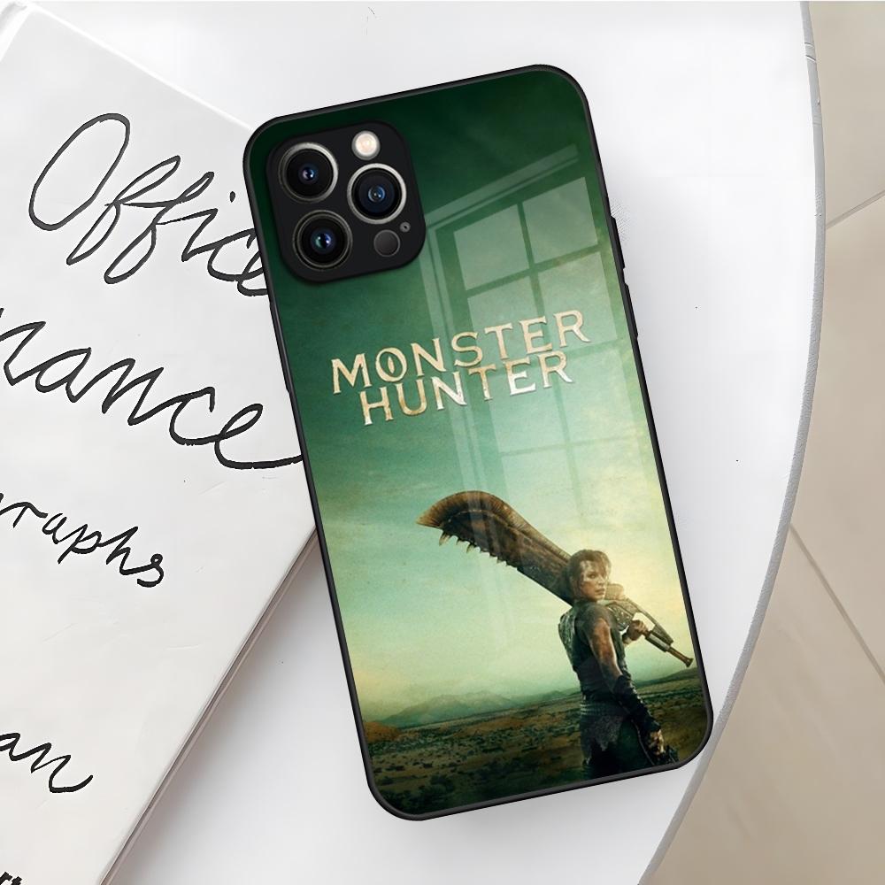 Чехол для телефона Monster Hunter World для iPhone 16 15 14 12 11 13 Pro Max Mini X Xr Xs Se 8 Plus Стеклянная крышка