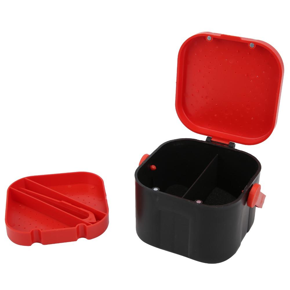 4PCS Plastic Worm Bait Holder with Clip Worm Storage Case Durable Fishing Bait Box for Lure Storage