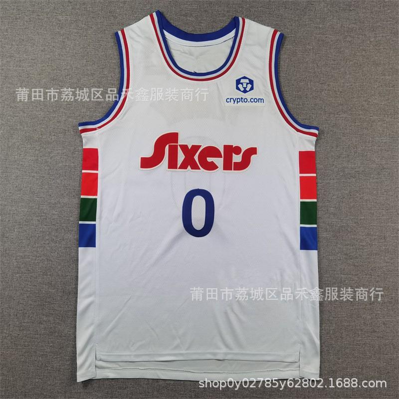 Philadelphia 76ers Basketball Jersey Embiid Maxey City Edition White Mens Cotton Sport Wear Fall Winter