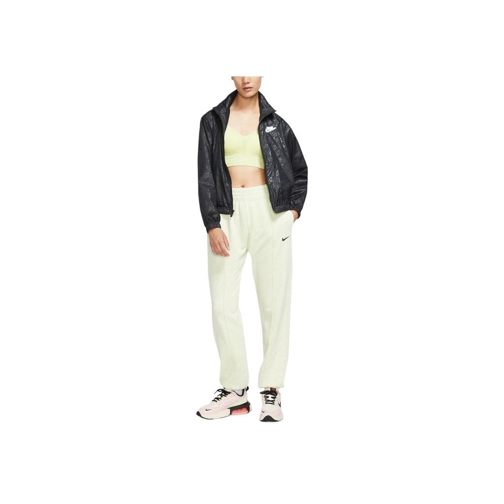 Nike Black Sportswear Full Print Logo Loose Woven Jacket Women's DD5787-010