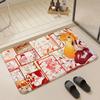 Anime T The Helpful Fox Senko san Floor Mat Eco  Flannel Doormat Non Slip Odorless Indoor Floor Rug Soft Short Plush Home Mat