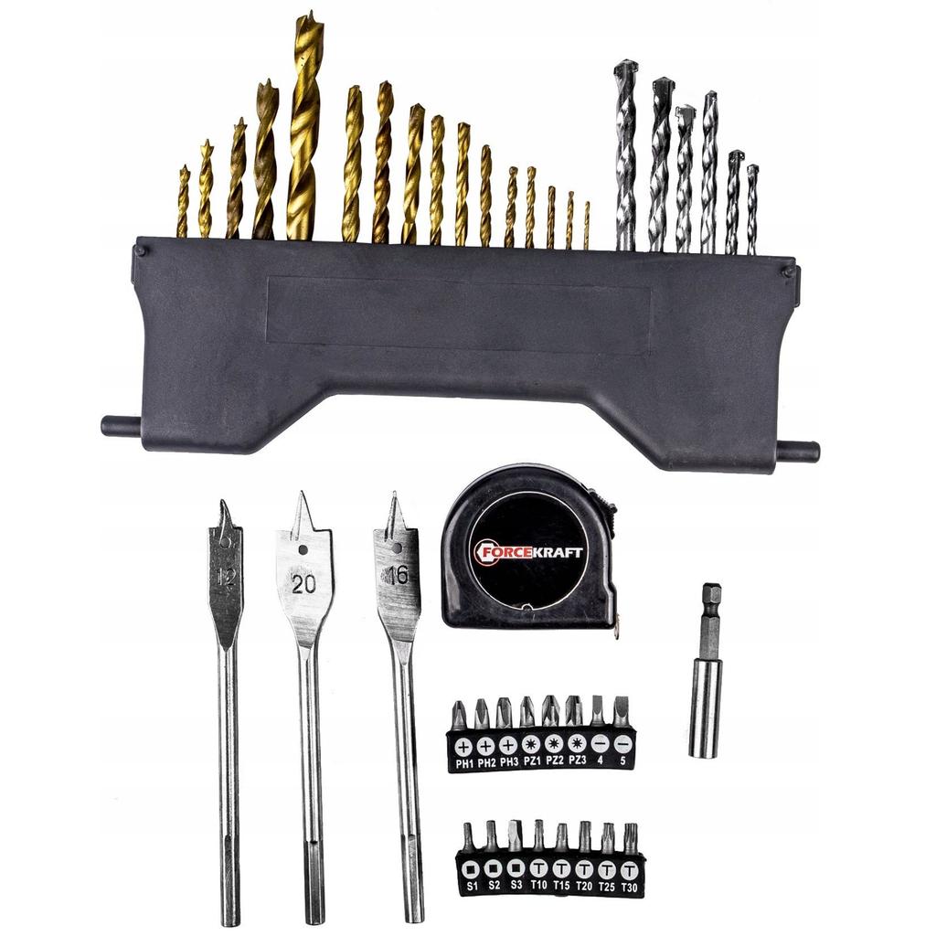 Forcekraft large tool set drills bits sockets 71 pieces
