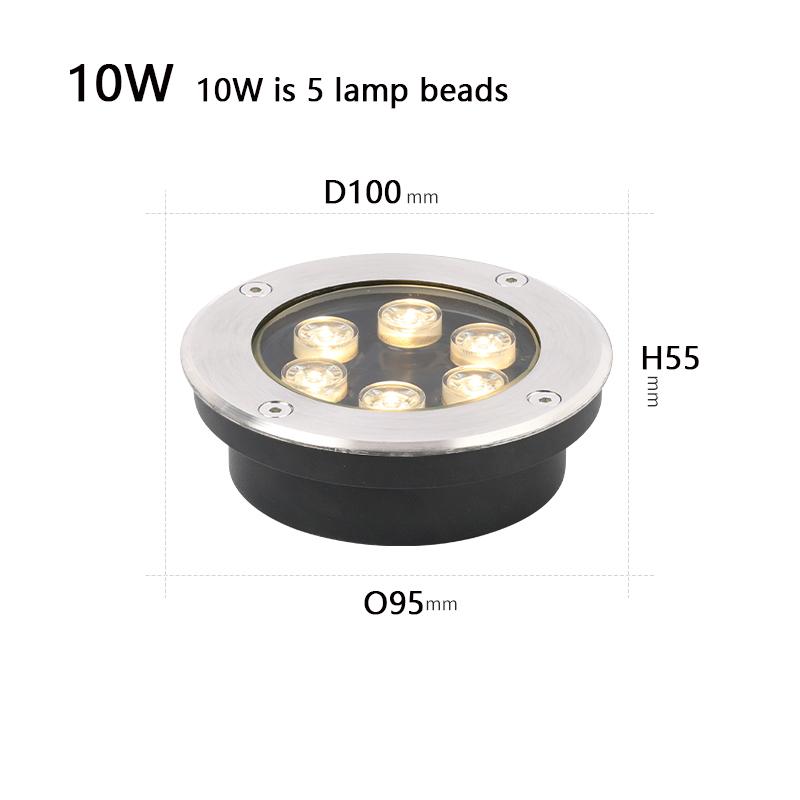 Spotlight 30 IP67 Waterproof Garden Decoration LED Underground Light 6W 10W 12W Outdoor Landscape Floor Light Square Floor Light