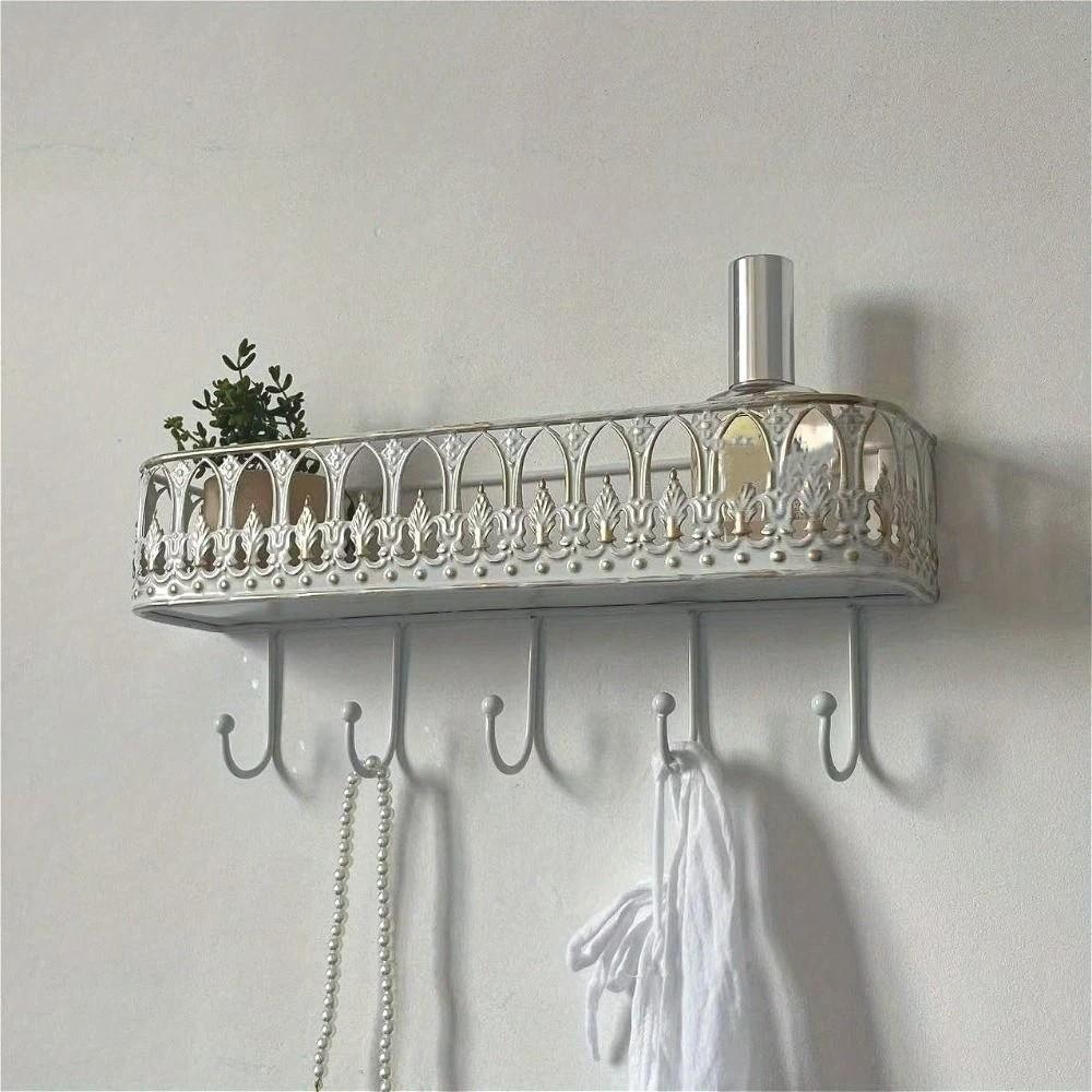 Quality Iron Metal Vintage Metal Wall Rack Retro Appearance Key Clothes Storage Other Rooms