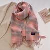 100 Color Autumn Winter Classic Plaid Scarf Women Cashmere Tassels Scarves Thickened Warm Shawl Windproof Pashmina Neckerchief