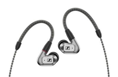 Sennheiser IE 200 Серебристые Динамические Наушники с Плетеным Кабелем и Идеальные для Аудиофилов и Игр Внутриканальные Заушные Крючки,