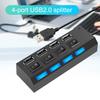 USB2.0 4Port Wire Concentrator Widely Compatible Solid Color Space-saving