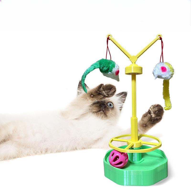Игрушки для кошек, Палочки-дразнилки для кошек в виде мышек, Шарики с колокольчиком, Кошачьи вертушки, Шарики на треке, Гаджеты-дразнилки для кошек, Игрушки для кошек, Саморазвлекающие шарики-дразнилки для кошек