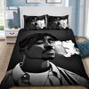 Hot Sale Hip Hop 2Pac Bedding Set Soft Polyester Quilt Cover Pillowcase Set Single/Double/Queen for Boys Girls Home Textile