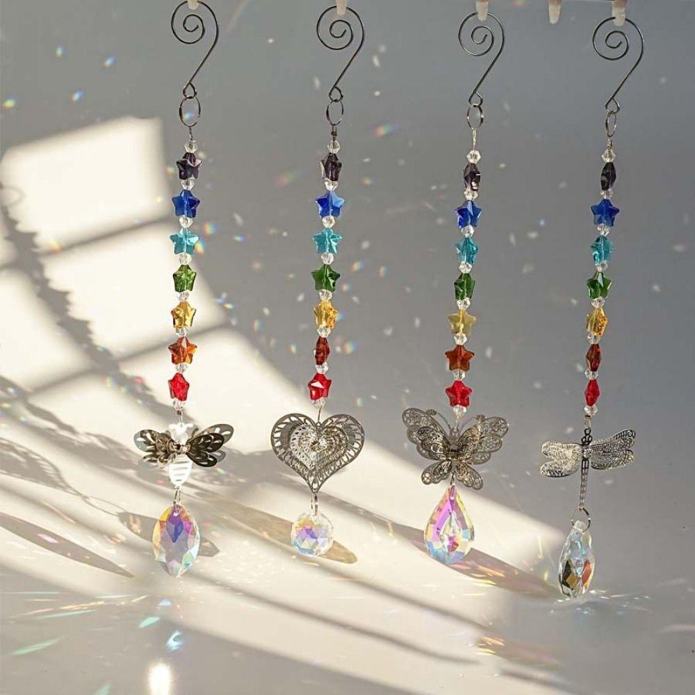 Handmade Butterfly Prism Pendant Exquisite Window Hanging Suncatchers Decor Accessories
