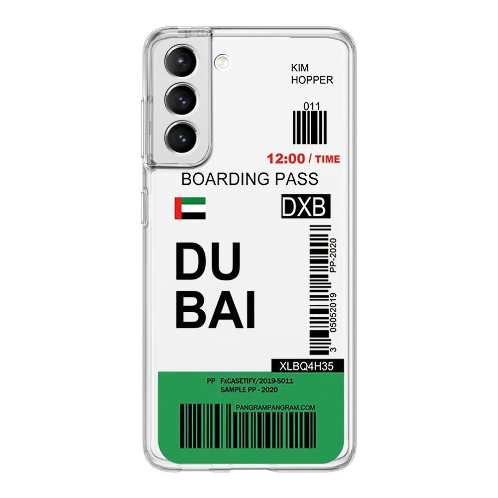 Phone Case For Samsung S24 Ultra S23 FE S22 S20 S21 5G S10 S9 Plus S10E S8 Clear World City Travel Ticket New York London Cover