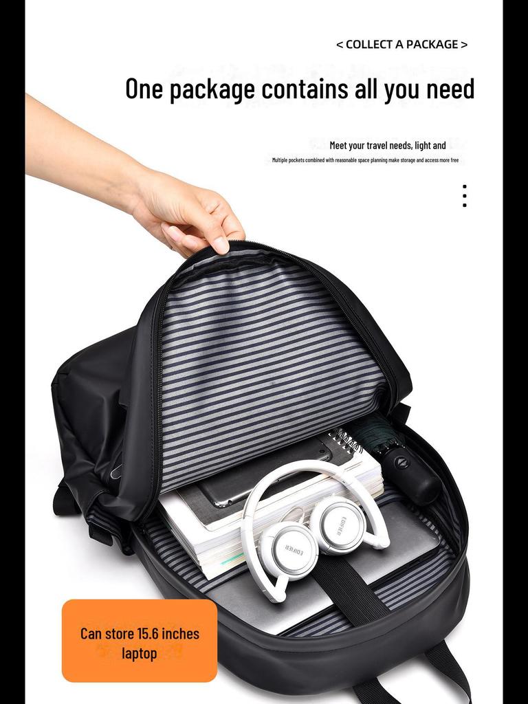 Stylish Large Capacity 15.6" Laptop Backpack - Trendy, Simple, Leisure Commuter Design