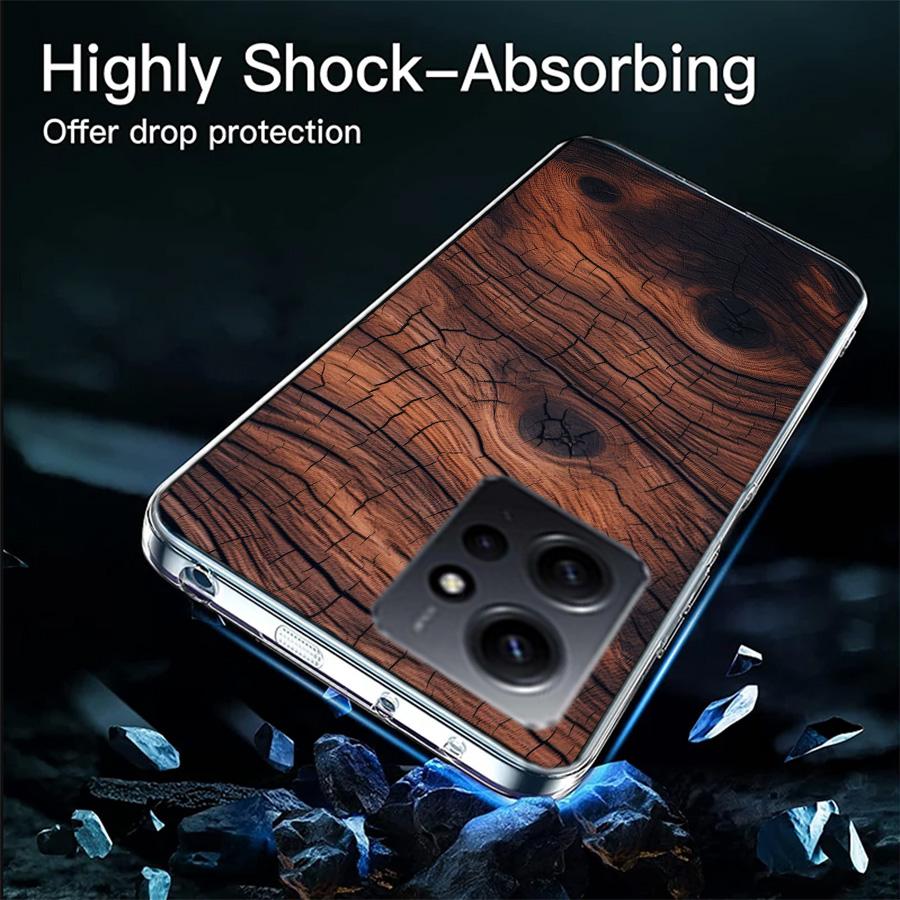 Чехол для телефона с текстурой дерева для Redmi 12 13C 12C 15C 9 10 10C Note 13 Pro Plus 14 15 Pro 9T 9C 9A ТПУ Мягкий чехол Прозрачные чехлы для мобильных телефонов S