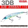 Bass Lure 3DB Jerkbait 110 110mm Prism Gold Black YO-ZURI (SP) Color