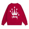 Свитшот Stu Streetwear Tour Edition с принтом букв, круглый вырез, мужской, свободный крой, хлопок, для повседневной носки