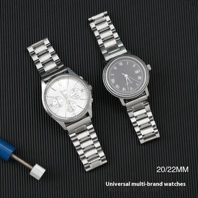 Высококачественный прочный ремешок из нержавеющей стали для часов Longines с быстросъемной складной пряжкой, универсальный ремешок для часов 20 мм 22 мм