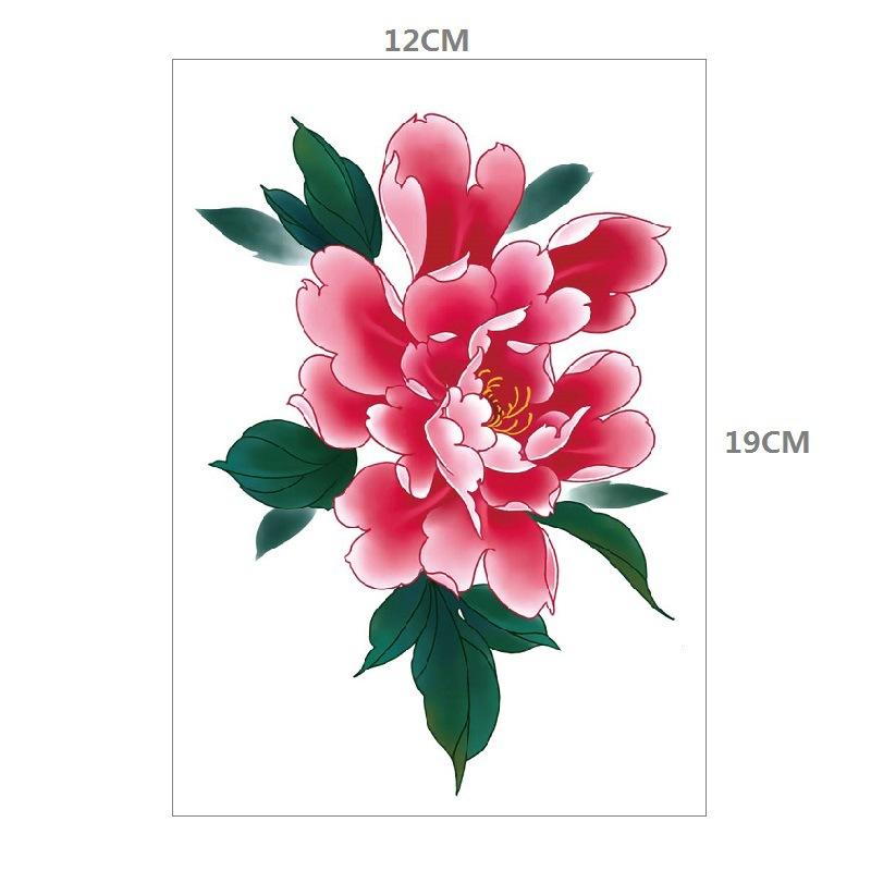 Пион большой узор фото фотография переводная татуировка наклейка образец заказ татуировки