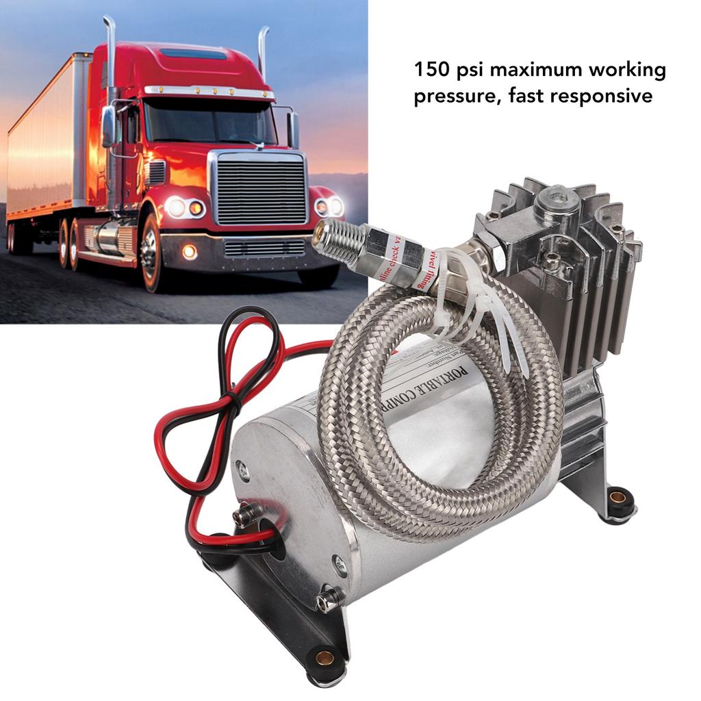 Сверхмощный воздушный компрессор Сверхмощный воздушный компрессор 20A 150 PSI Металлический Резьба NPT1/4 для 12В транспортных средств Яхты Лодки