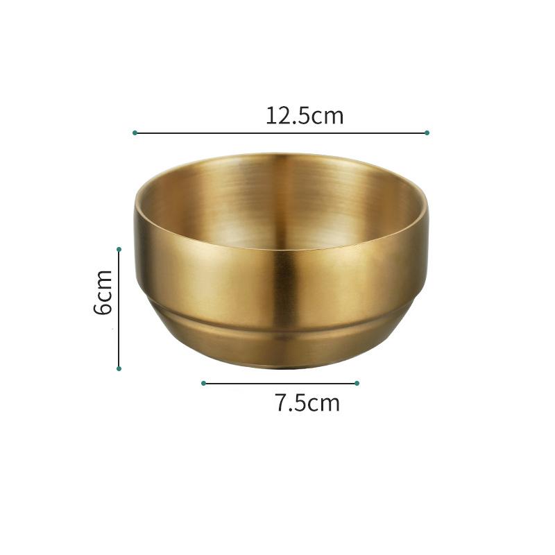 Миска из нержавеющей стали 304 с крышкой, корейские двухслойные, антипригарные миски для рисового супа, контейнер для еды, кухонная посуда, столовые приборы