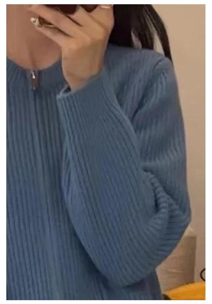 Women's Fashion Double Pocket Cashmere Cardigan - Round Neck, Double Zipper, Pure Wool Sweater Coat for Autumn/Winter