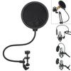 Studio Microphone Pop Filter Double Layer Flexible Wind Screen Mask Mic Shield for Speaking Recording Accessories