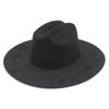 Suede flat edge western cowboy hat hot-selling retro jazz top hat men and women autumn and winter big-brimmed felt hat
