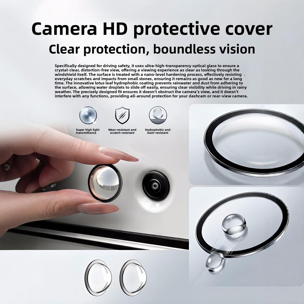 Car Camera Protective Cover 360 View Lens Shield HD High Transparency Universal Auto Modification Small Accessory