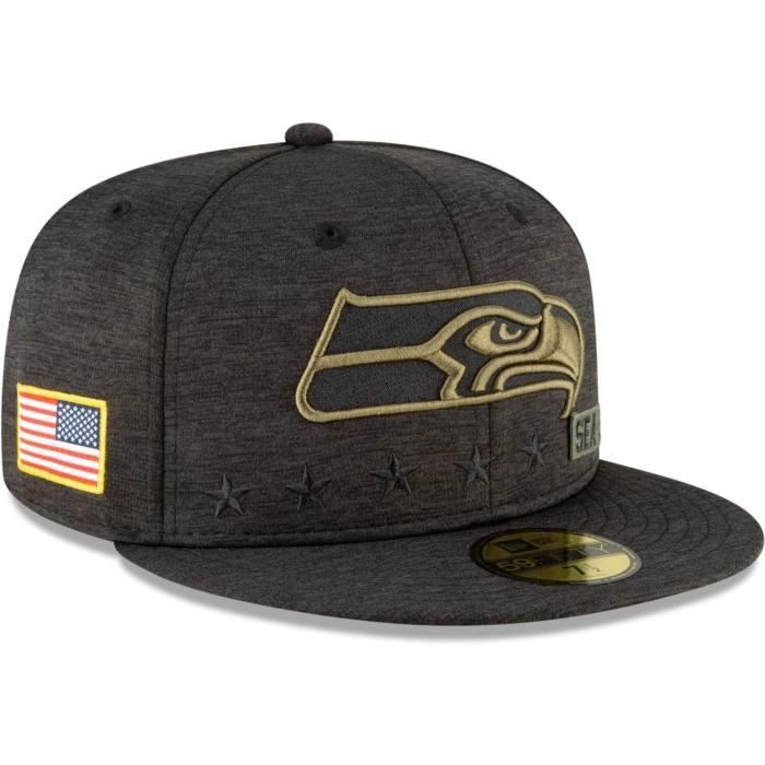 Casquette 59FIFTY - New Era - Seattle Seahawks - Noir - 100% Polyester - Taille 7 1/4