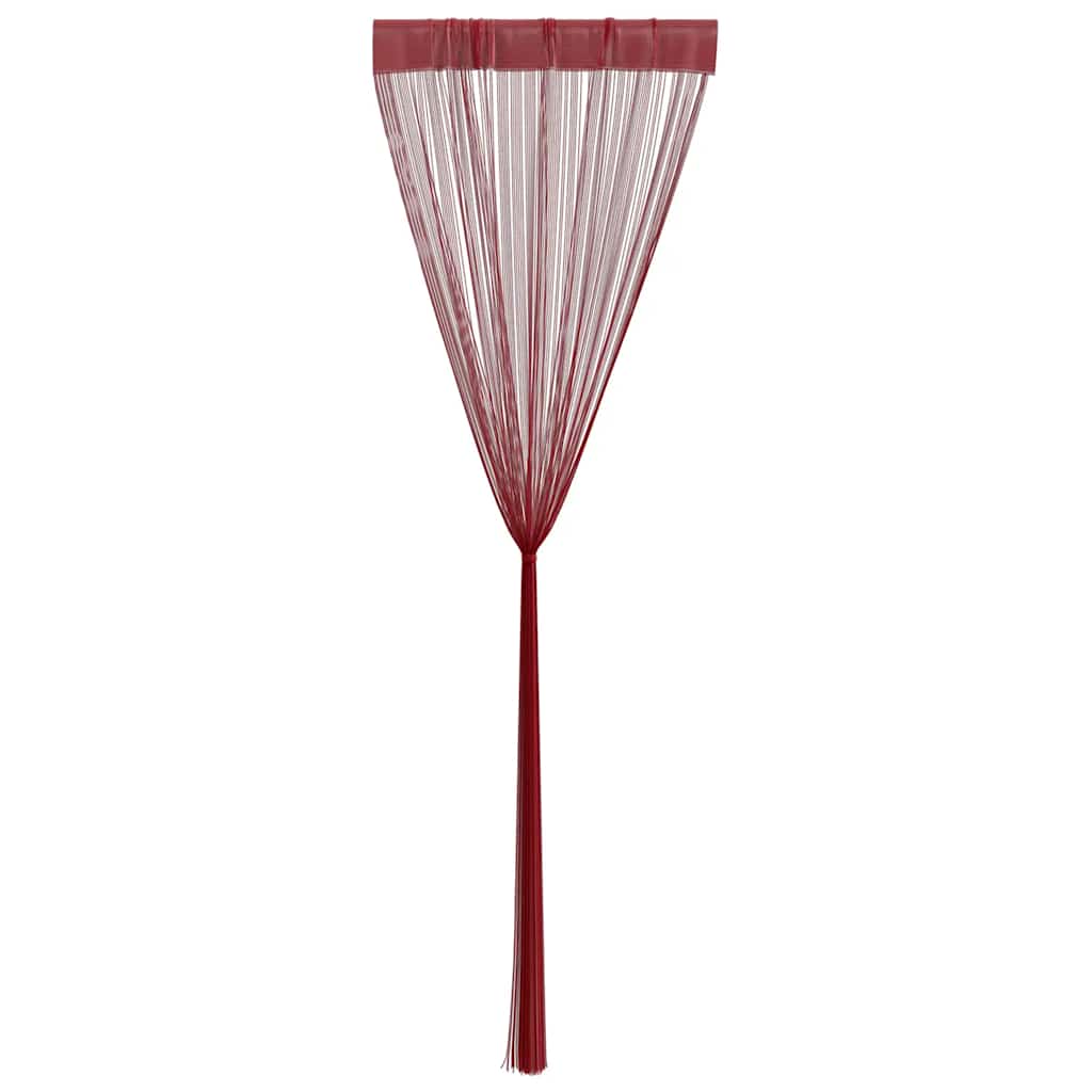 String Curtains 2 pcs 100 x 250 cm Burgundy Red