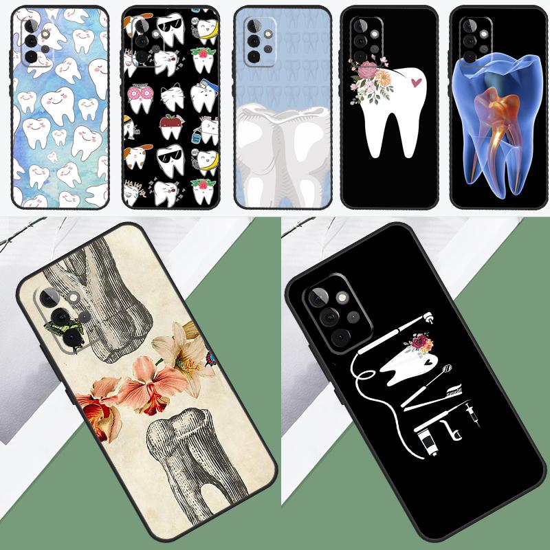Чехол-кейс с рисунком зуба для Samsung Galaxy A34 A54 A14 A52 A32 A12 A22 A72 A42 A13 A33 A53 A51 A71