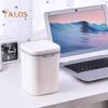 Modern Mini Trash Can Desktop Rubbish Bin with Flip Lid Large Capacity Detachable Non-Slip Waste Basket Garbage Container