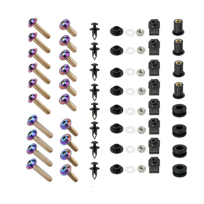 1 комплект болтов обтекателя мотоцикла, комплект винтов корпуса, гайки из нержавеющей стали для Suzuki GSXR600 GSXR750 2006-2007 K6 K7