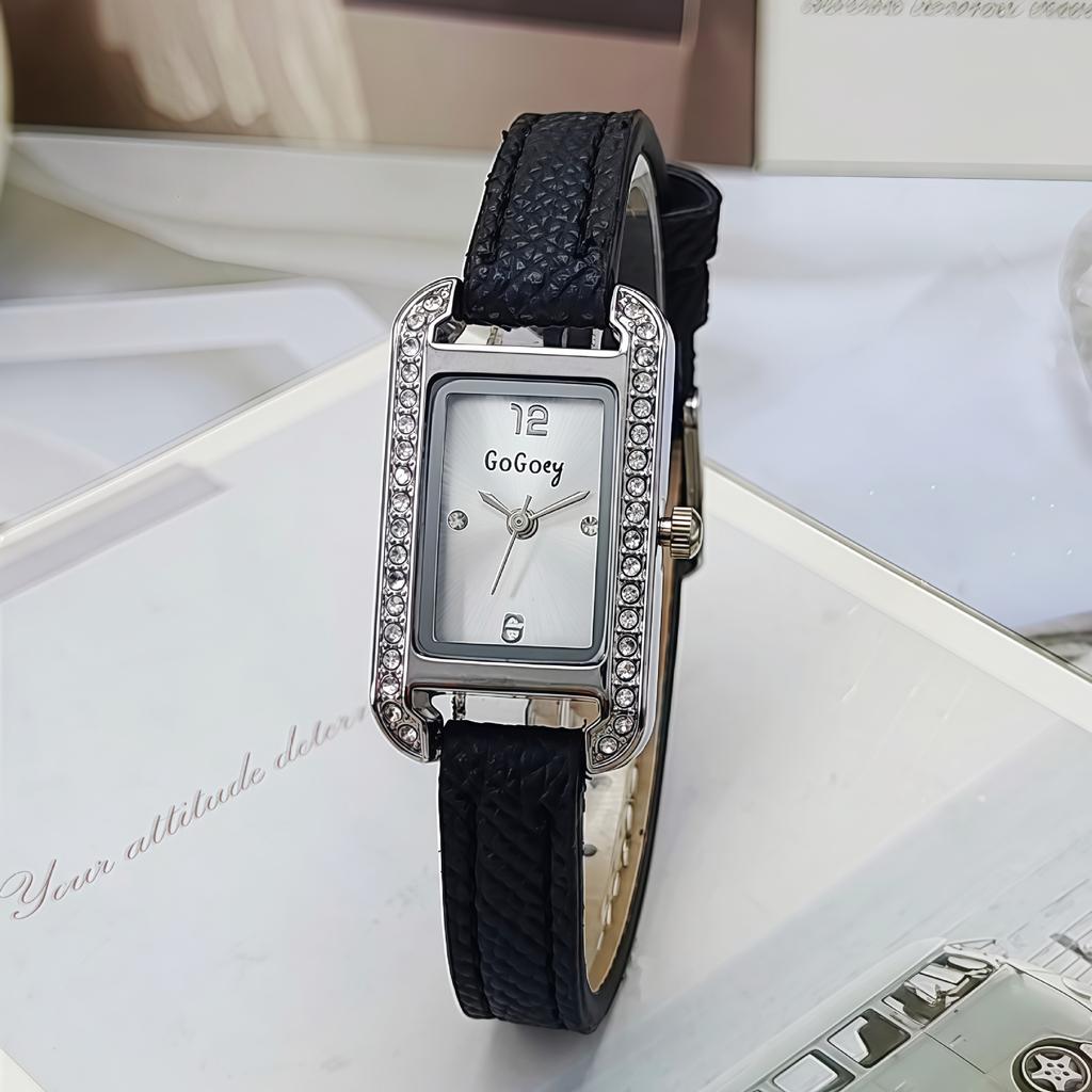 Women Watches Fashion Rectangle Dial Quartz Watch Luxury Leather Strap Wristwatch Ladies Clock Dropshipping Relogio