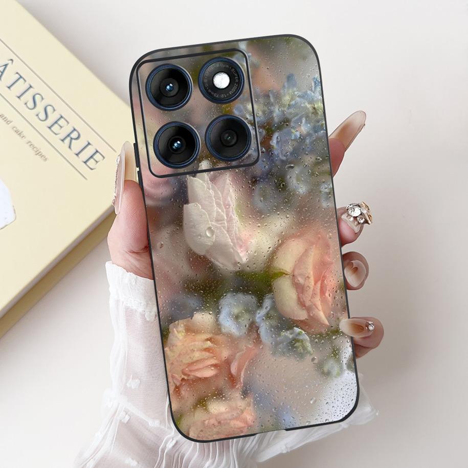 For Motorola Edge 60 Pro Case Moto Edge 60 Fusion Cover New Fashion Flower Soft Silicone Bumper For Moto Edge 60 60s Edge60 Capa
