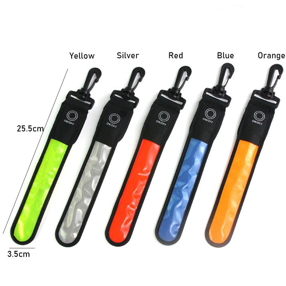 LED Glowing Luminous Reflective Backpack Hanging Light Night Running Safety Alert Kids Adult Hand Strap Wristband Outdoor Sports 4
