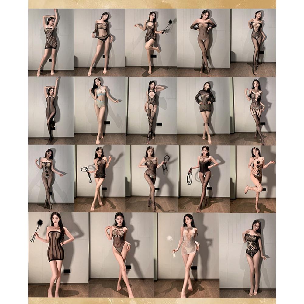 Эротическое нижнее белье Night Crisp, черное сексуальное цельное сетчатое белье с вырезами, большой размер, открывающее грудь, носки Pure Desire Deep V Mesh Socks 2 Zime