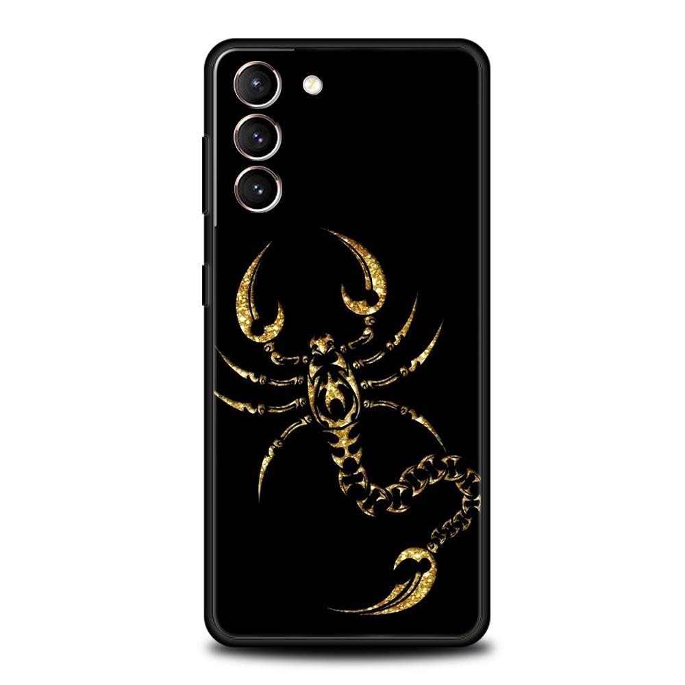 Мультяшный чехол-скорпион для Samsung Galaxy S26 Ultra S25 Plus S24 FE S23 S22 5G S21 S20 Черный Мягкий