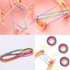 Kids Finger String Game 3 Pack Rainbow Rope Fun Twisting Toy for Children Colorful Nylon Cord Twister Interactive Play